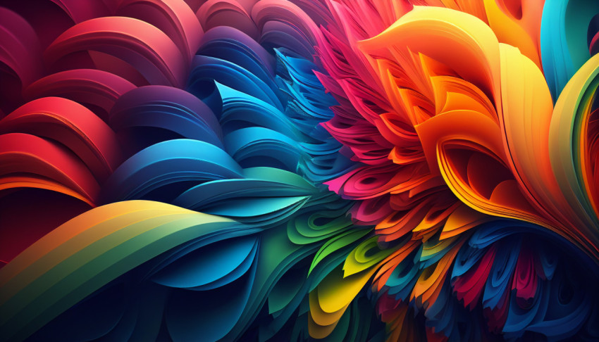 A colorful painting with the word love on it