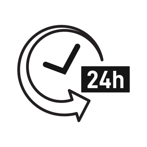 24 hours icon vector graphic