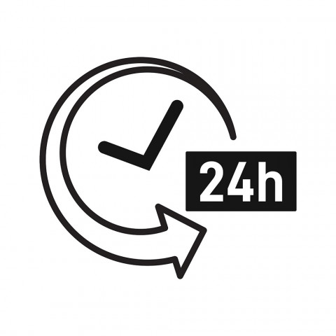 24 hours icon vector graphic
