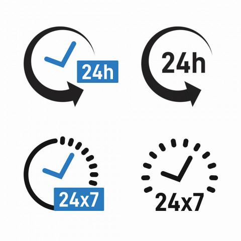 24 hours icon set