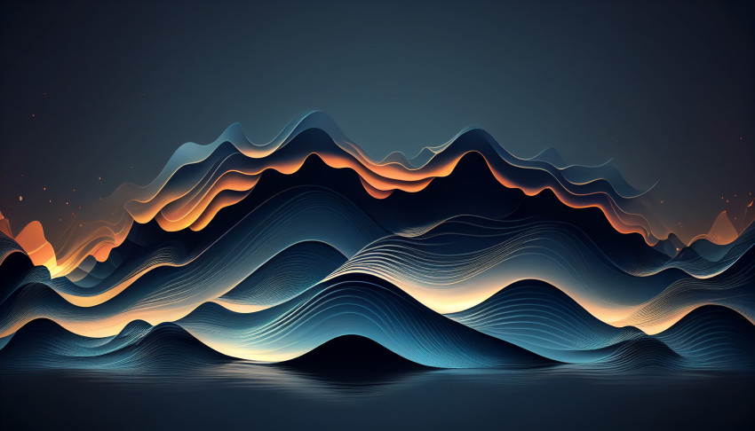 Minimalist wave background, HDR, 8K, High Resolution