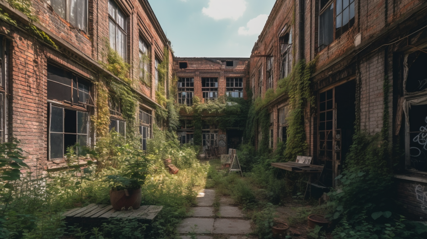 Old Building Front view HDR 8K High Resolution